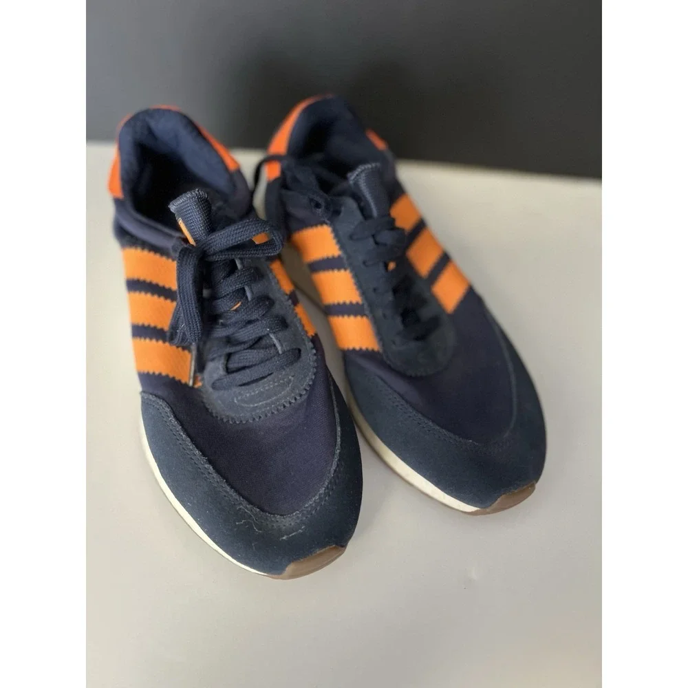 ADIDAS I-5923 B37919 Navy Orange Suede Sneakers Men's Size 8 Retro Boost Athlet